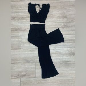 Elegant Black Women's 2 pieces outfit